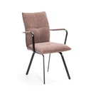 FAUTEUIL INDIRA MARRON 58X62X47/66X91 TISSU MARRON