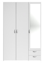 ARMOIRE DAILY 3PORTES + 2TIROIRS BLANC HOME  L120 x H185 x P51