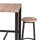 Table bar avec 2 tabourets 60x60x86cm / 30x62cm