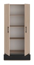 ARMOIRE ORLANDO 2PORTES + 1TIROIRS CH BR BLACK  L78 x H170 x P38