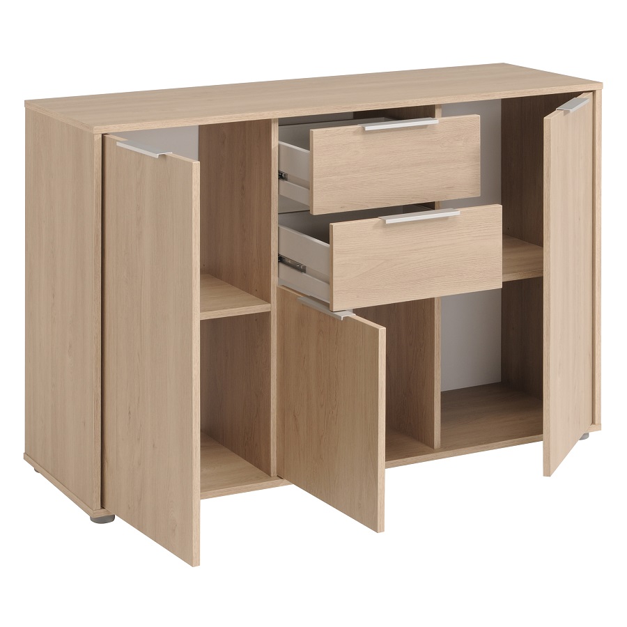 ENFILADE AXEL CHENE BROOKLYN 3PTES + 2TIR : L120 x H82 x P40