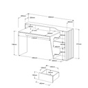 BUREAU PALOMA CH DU JAPON/ BLANC : L157 x H92 x P60