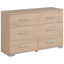 COMMODE EKKO 6TIROIRS CH.BROOKLYN L121 x H81 x P41