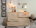 COMMODE EKKO 6TIROIRS CH.BROOKLYN L121 x H81 x P41