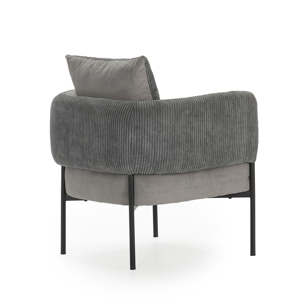 17813 FAUTEUIL ARUNI TISSU GRIS CLAIR 78X75X48/73