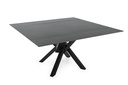 TABLE CARRE EXT. ARLENE 90/150 GRIS FONCE 150X90/150X76