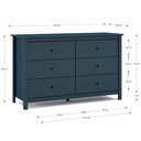 16502 COMMODE MISTI 6T BLEU MARINE 130X45X80 PIN BLEU MARINE