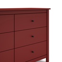 16504 COMMODE MISTI 6T BORDEAUX 130X45X80 PIN BORDEAUX