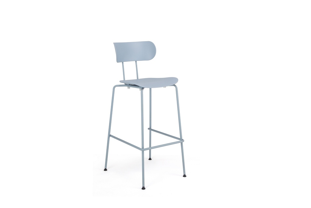 TABOURET FOX BLEU  43X55X79/108  POLYPROPYLENE ET PIEDS BLEU ENN METAL