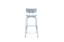 TABOURET FOX BLEU  43X55X79/108  POLYPROPYLENE ET PIEDS BLEU ENN METAL