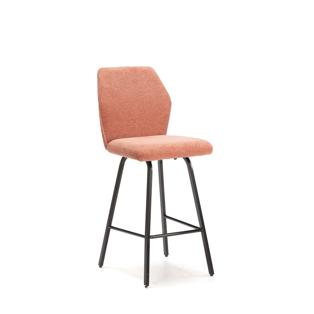 TABOURET BEI 65CM TISSU CORAL 43X53X65/97