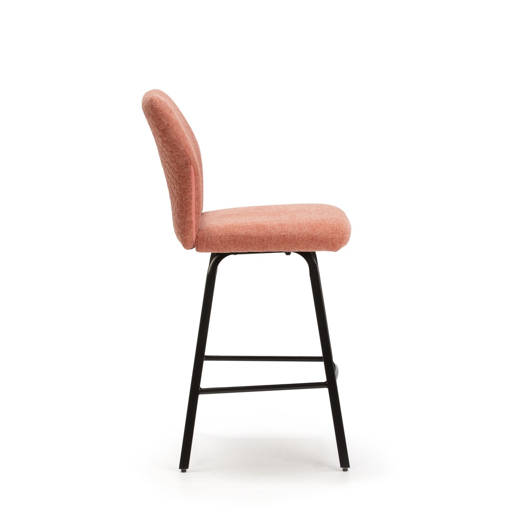 TABOURET BEI 65CM TISSU CORAL 43X53X65/97