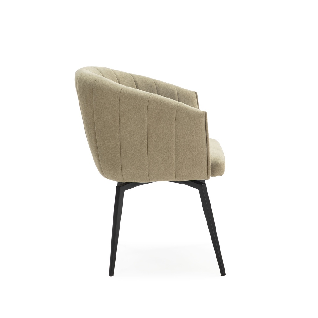 FAUTEUIL PIVOTANT ENKA TISSU VERT 61X60X49/68/81