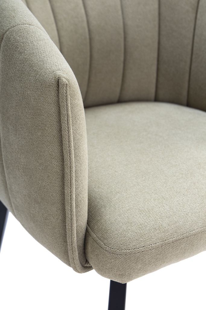 FAUTEUIL PIVOTANT ENKA TISSU VERT 61X60X49/68/81