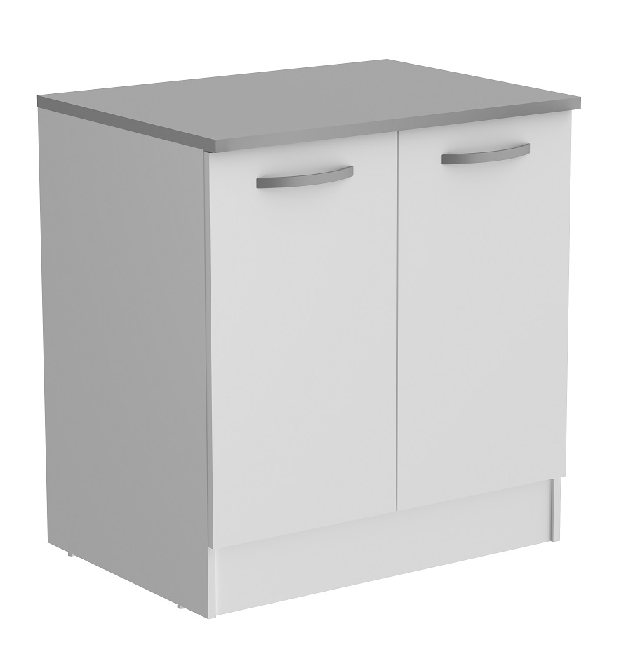 EKO BLANC MEUBLE BAS B80 2PORTES L.80 H.86 P.60 cm