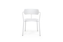 CHAISE FOX BLANC/PIED BLANC 4P/C