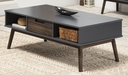 TABLE BASSE NUSSA 1T GRIS ANT./CIRE FONC