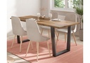 TABLE RECT FLAVIA 180X90 NOYER PIED METAL NOIR