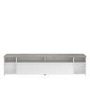 MEUBLE TV BLANC BRILLANT / BETON  L200 x H46 x P40