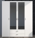 ARMOIRE DE RANGEMENT DAILY2 - 4PORTES + 2TIROIRS BLANC HOME  L160 x H185 x P51