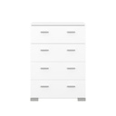 COMMODE GALAXY 4 TIROIRS BLANC : L77 x H106 x P40