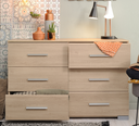 COMMODE EKKO 6TIROIRS CH.BROOKLYN L121 x H81 x P41