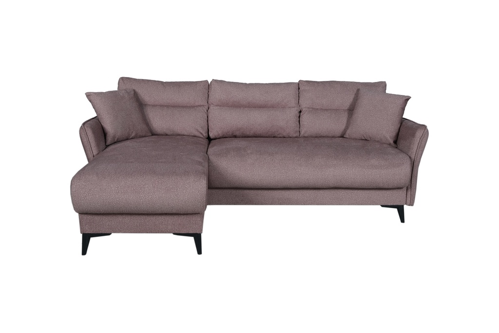 OTTAWA CANAPE D'ANGLE 4PLACES REVERSIBLE CONVERTILBLE + POUF PINK L:222 / W:151 / H:89