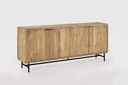 16579 BUFFET MUNDRA 4P 190CM BOIS DE MANGUIER NATUREL,PIEDS METAL 190X40X85