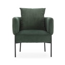 FAUTEUIL ARUNI TISSU VERT 78X75X48/73