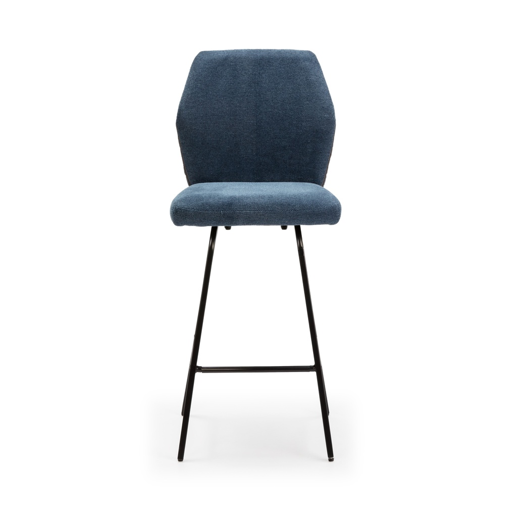 TABOURET BEI 65CM TISSU BLEU 43X53X65/97