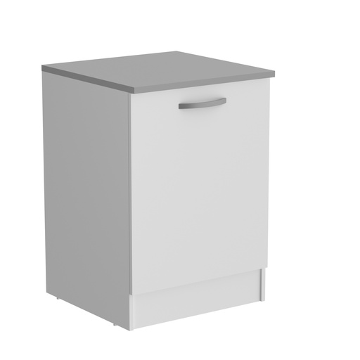 [244011] EKO BLANC MEUBLE BAS B60 1PORTE L.60 H.86 P.60 cm