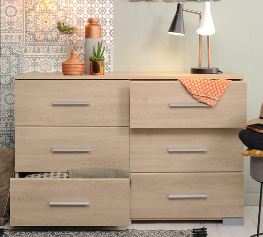 [3782CO6T] COMMODE EKKO 6TIROIRS CH.BROOKLYN L121 x H81 x P41