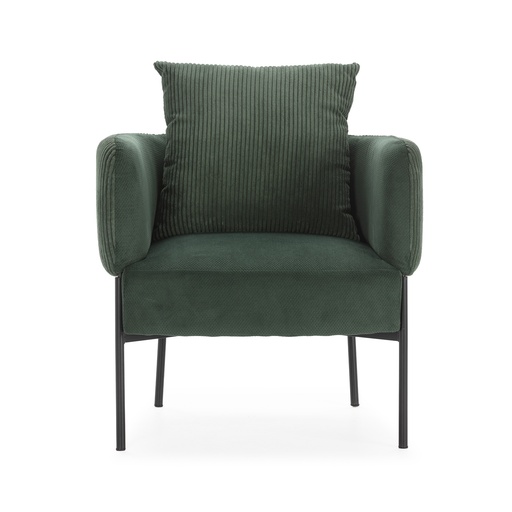 [17812] FAUTEUIL ARUNI TISSU VERT 78X75X48/73