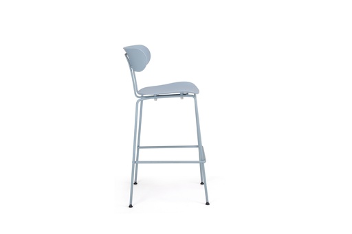 [13254] TABOURET DE BAR FOX BLEU  43X55X79/108  POLYPROPYLENE ET PIEDS BLEU EN METAL