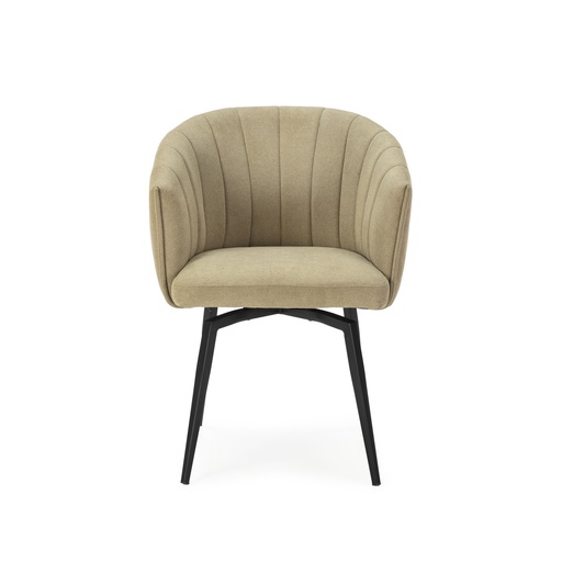 [15832] FAUTEUIL PIVOTANT ENKA TISSU VERT 61X60X49/68/81