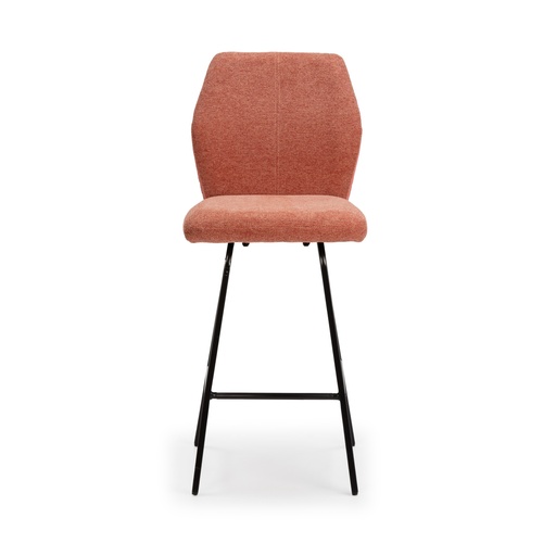 [15947] TABOURET BEI 65CM TISSU CORAL 43X53X65/97